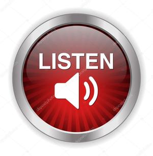 Listen button red Listen button red